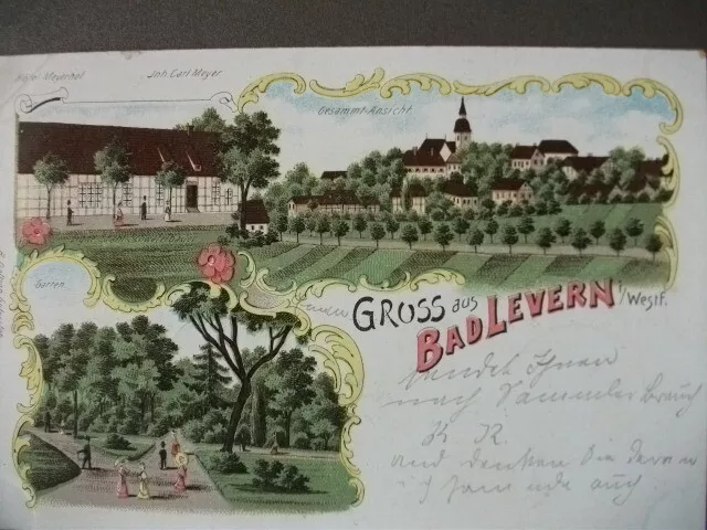AK, Gruss aus Bad Levern i. W., Stemwede, Litho, gelaufen 1901