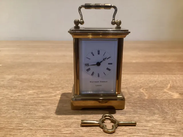 Matthew Norman - Miniature 8 Day Carriage Clock - Very Clean Original Condition