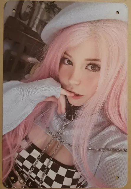 prompthunt: belle Delphine, massive chest, realistic, pastel pink