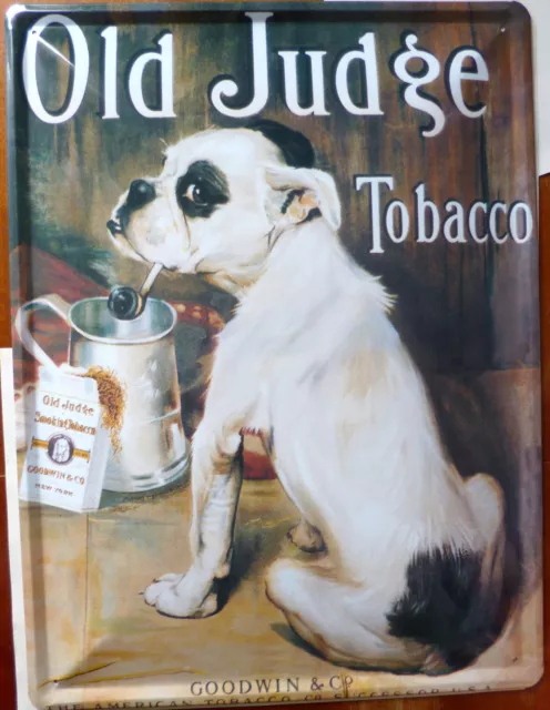 Blechschild Schild 30x40cm Old Judge Tabacco Werbung Zigaretten Cigarette