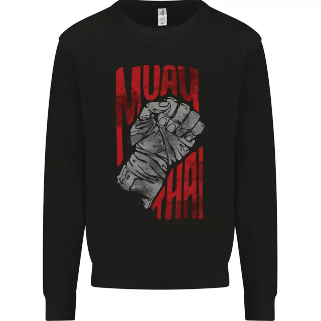 Muay Thai Fighter Fist MMA Martial Arts Mens Sweatshirt Jumper