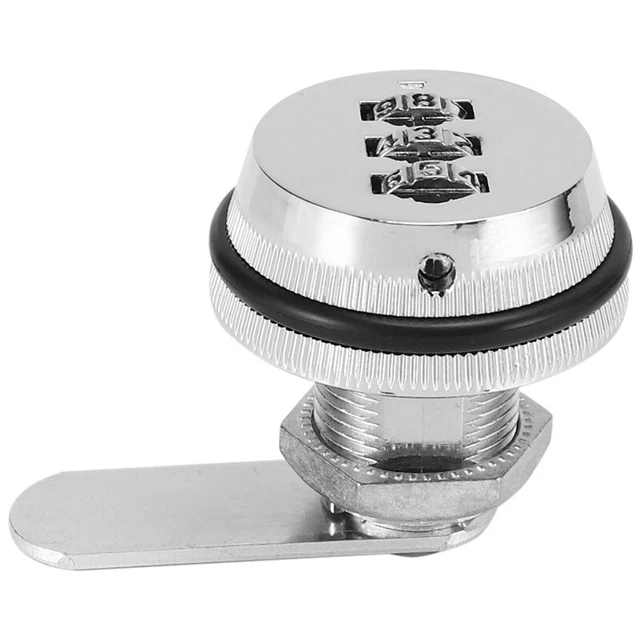 Alloy Code Combination Cam lock Keyless Post Mail Box Cabinet RV 3 Dial silverS5