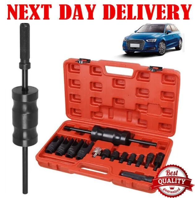 14Pc Diesel Injector Extractor Remover Puller Hammer Tool NEXT DAY DELIVERY UK