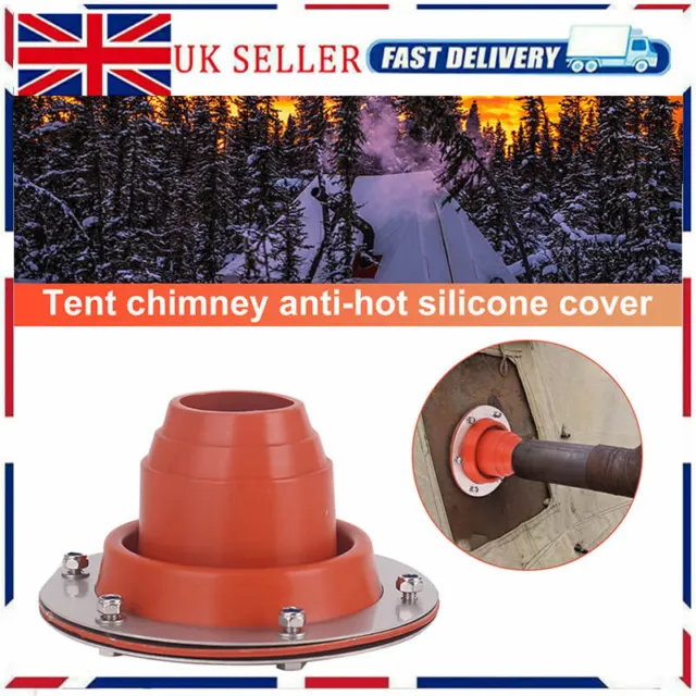 Chimney Flue Pipe Tipi Tent Camping Stove Pipe Stove Jack Roof Pipe Flashing Kit