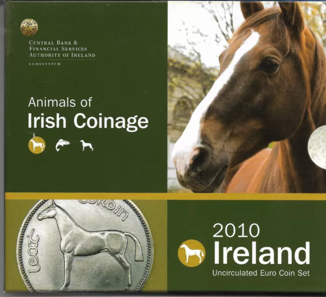 Irlanda Cartera Euro Coin Set 2010  Official Issue