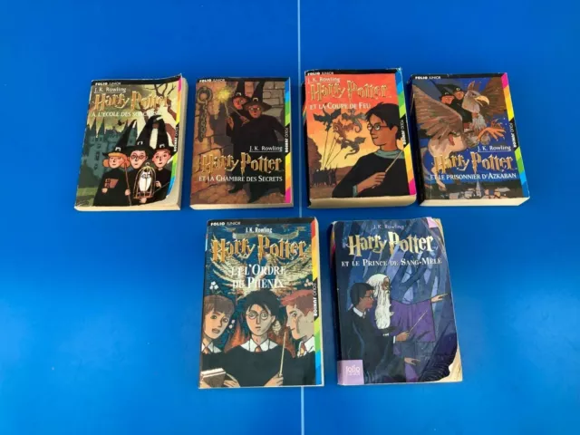 lot 4 livre HARRY POTTER tomes 1 à 4 JK Rowling Folio Junior Edition  ancienne N1
