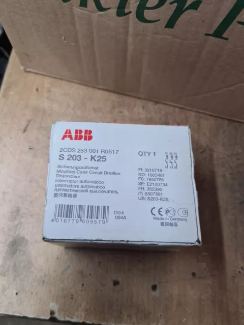 ABB Sicherungsautomat Leitungsschutzschalter S203-K25