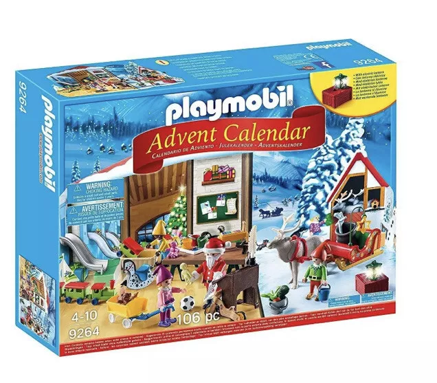 Playmobil 9264 Adventskalender ""Weihnachtsmannwerkstatt"" mit elektronischer Laterne