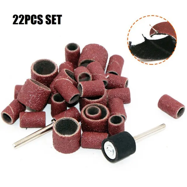 Kits de lijado mandriles de lijado 2 tallas 22 piezas herramientas giratorias accesorios de papel de lija
