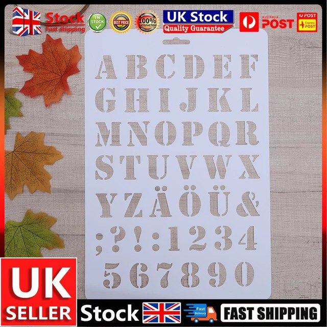 LETTERING STENCIL LETTER Alphabet Stencils Painting Paper Craft Number