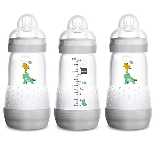 MAM Easy Start Anti-Colic Bottle, Baby Essentials, Medium Flow Bottles with S...
