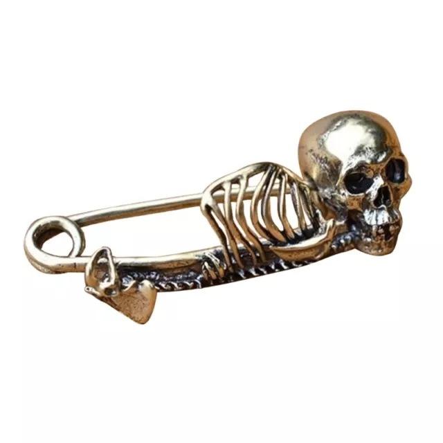 Skull Brooch Spooky Badge for Women Unique Gothic Skull Badge Lapel Pin