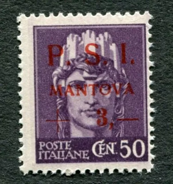 PSI MANTOVA 50c Italy first CITY ISSUE after FALL OF FASCISM - MNH/OG 1945 (456)