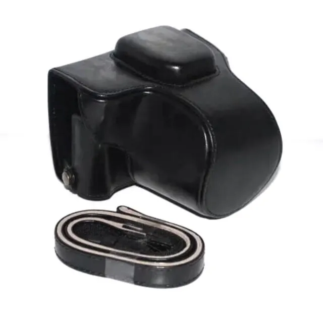 Custodia protettiva per fotocamera in pelle PU per Fujifilm X-T100 nera