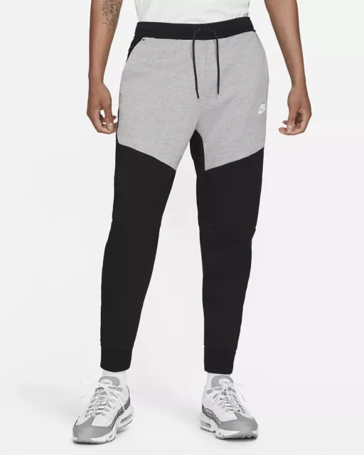 Nike Tech Fleece Slim Fit Joggers Pants Black Grey Mens Size Extra Small (XS) ✅