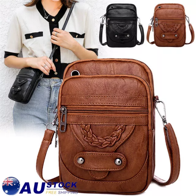 Women Ladies Mobile Phone Bag Crossbody Bag Wallet Pouch Purse Shoulder Bag AU