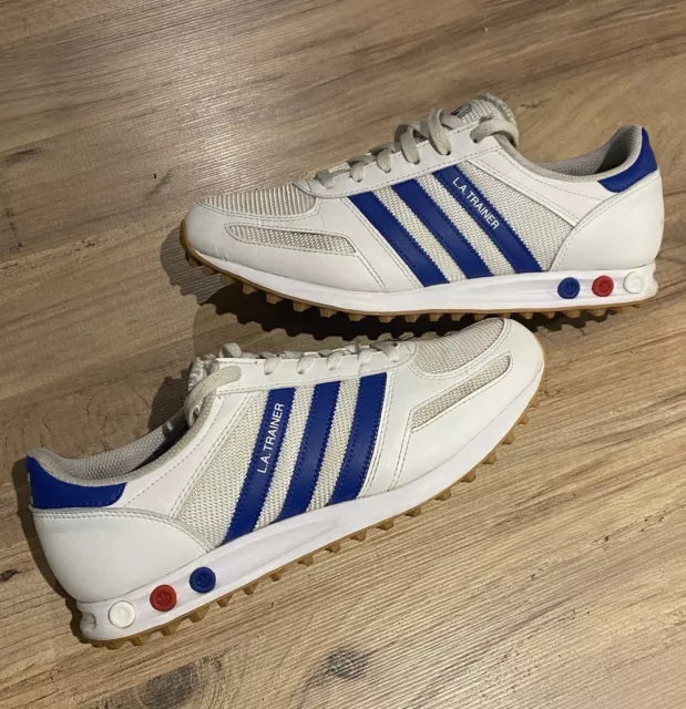 Adidas la trainer white leather shop