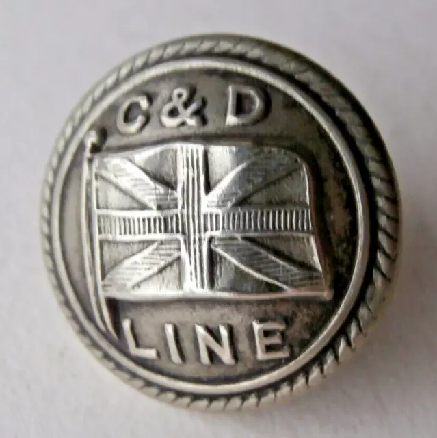 Commonwealth & Dominion C&D Shipping Port Line 20mm Silver Button Merchant Navy