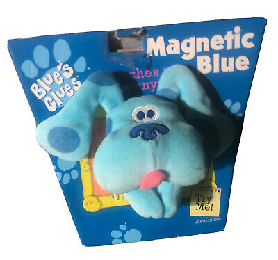 blue stuffed puppy