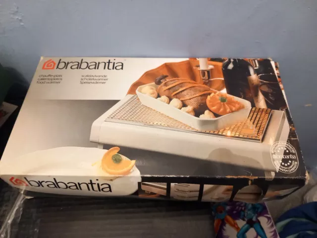 VINTAGE Brabantia Food Warmer/Hot plate Flame snuffers Tea lights White Floral