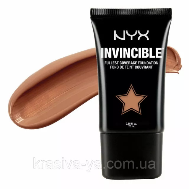 NYX Invincible Fullest Coverage Foundation CHESTNUT INF14 .85 oz FREE SHIPPING!