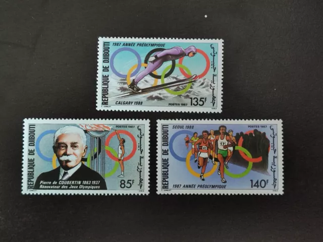 ZT24/ Dschibuti - Djibouti - 1987 - Yv 636 / 638 | Mi 495 / 497 - Olympia - MNH