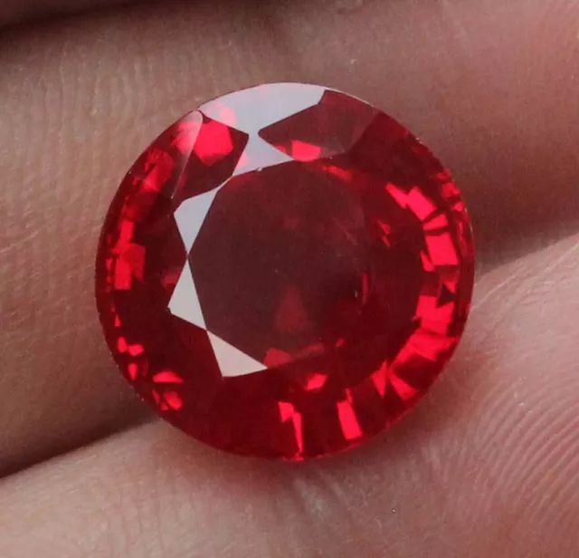 IGL Certified 18.50 Ct. Natural Burma Red Ruby Round Cut Loose Gemstone