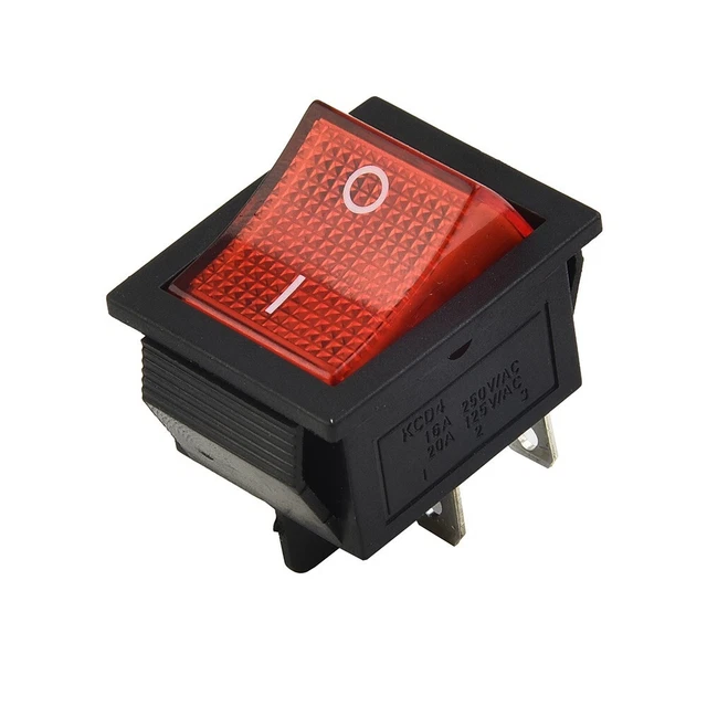 10* 4 Pin DPST ON/OFF Rocker LED Light Switch KCD4 15A/250V 20A/125V AC Supplies
