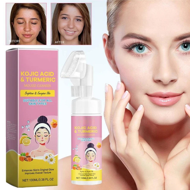 Kojisäure & Kurkuma Mousse Cleanser – Gesichtsreiniger Für Alle Hauttypen (2 X 100 Ml)