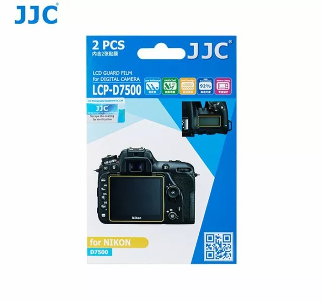 JJC LCP-D7500 LCD Display Screen Protector Guard Film for NIKON D7500 Camera