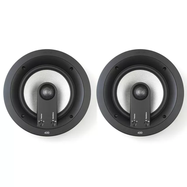 2pc Jamo IC 408 FG II Custom 400 Series 2-Way In-Ceiling Speakers Audio White