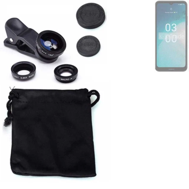 Pour Nokia C300 Objectifs Smartphone Lentilles fisheye macro grand angle