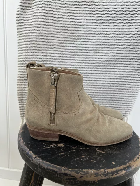 GOLDEN GOOSE DELUXE BRAND®VENEZIA Suede Beige Viand Ankle Boots Size 39,RRP$1050