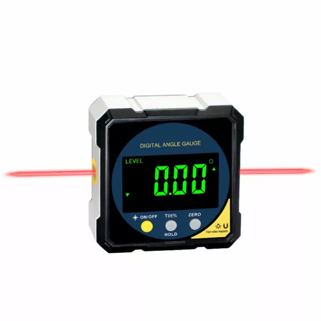 Digital Angle Finder with Electronic Laser - 4-side Strong Magnetic Angle Gauge