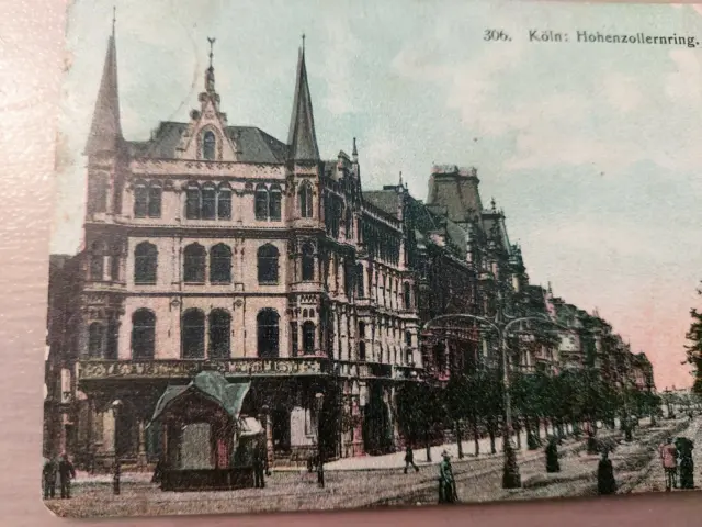 Postkarte Köln Hohenzollernring 29.08.1911 gel_302