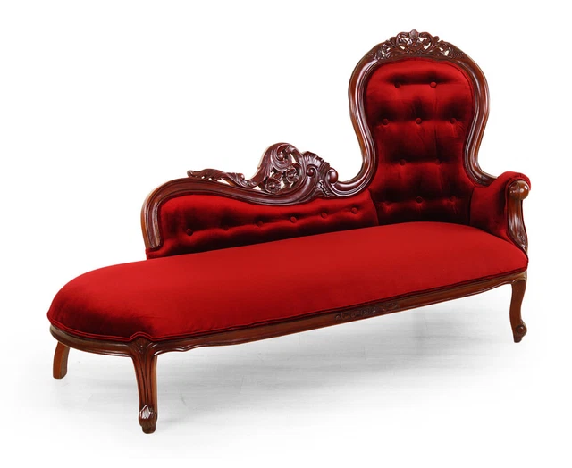 Chesterfield Chaise Longue Button Tufted Sofa Couch velvet fabric 78196b