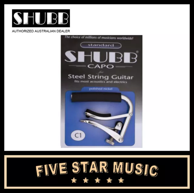 Shubb C1 Standard Capo Acoustic or Electric Guitar -NEW