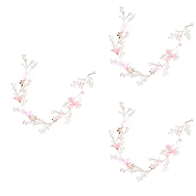 3 pz M Sposa Perline Perline Fascia Ragazza Accessori Capelli Sposa