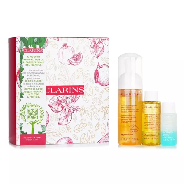 NEW Clarins Face Cleansing Ritual Set 3pcs Womens Skin Care