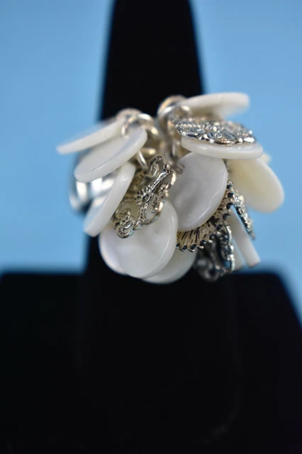 Mother of Pearl Statement Stretch Ring by AVON - One Size Fits Most - NEW NO Box
