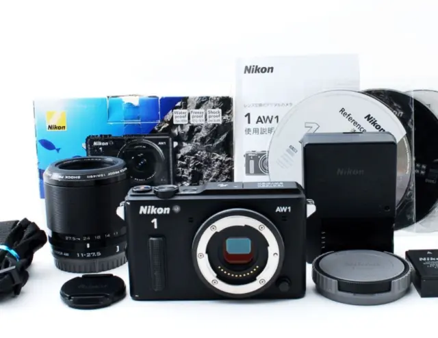 Nikon 1 AW1 14.2 MP Waterproof DSLR Camera 11-27.5mm Lens Kit w/ Box [Exc+++]