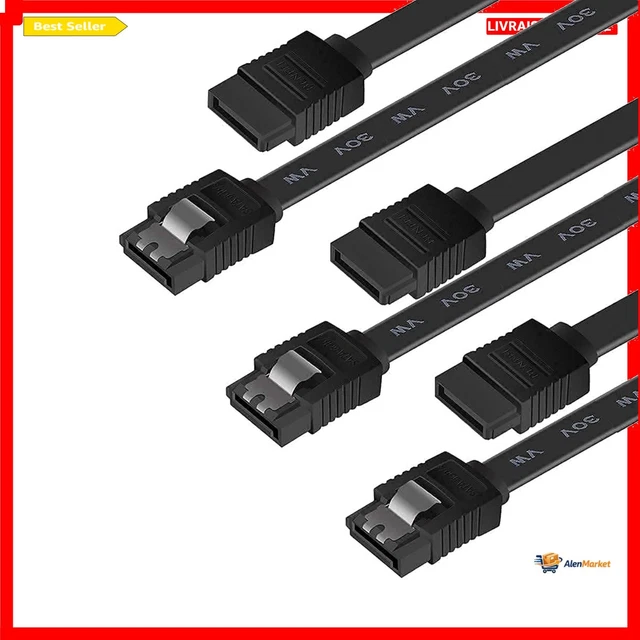 Câble SATA III (jusqu'à 6GB/s) - 0,5m