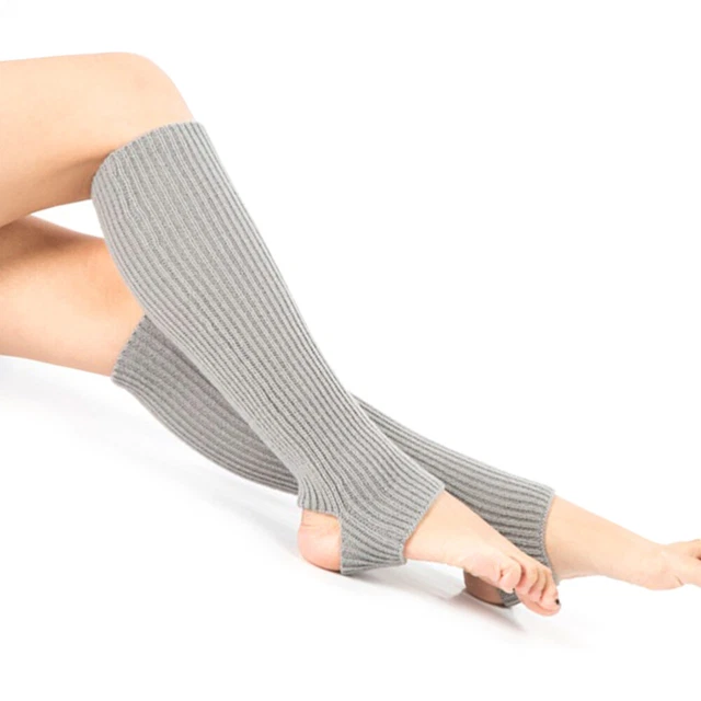 Polsino donna caldo morbido all'uncinetto a maglia gamba calze danza latina yoga