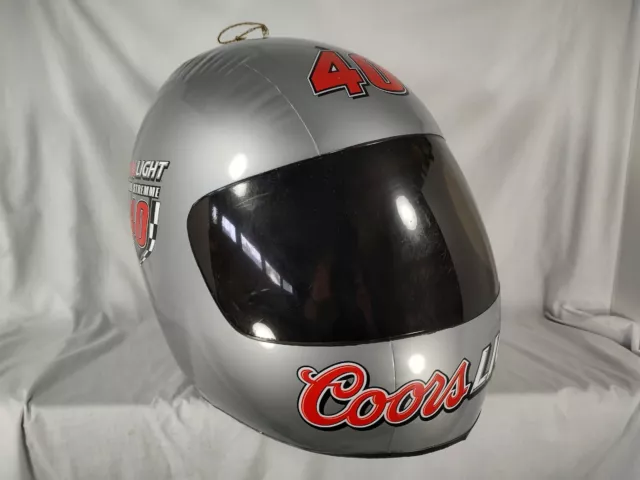 Coors Light Beer David Stremme #40 Inflatable Helmet NASCAR Racing Rare 18" 46cm