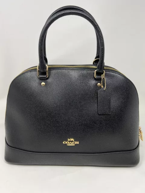 Coach F27590 Sierra Satchel in Crossgrain Leather Black