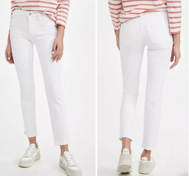 DL1961 JEANS white SMART DENIM ANGEL Ankle Cigarette Super Stretch 26 $199