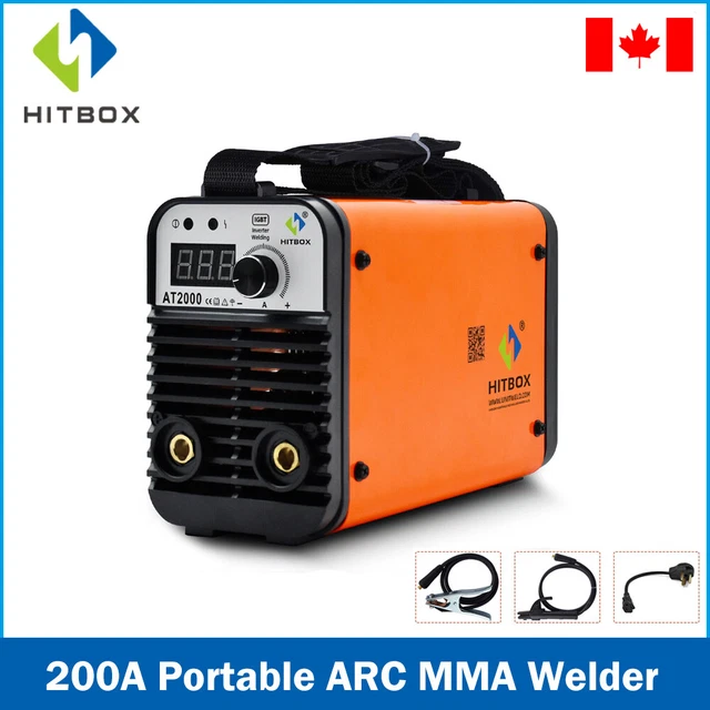 HITBOX 200A ARC MMA Welder 110V 220V Dual Volt lnverter Stick Welding Machine CA