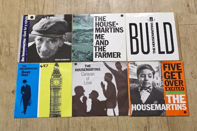 The Housemartins. Job Set 6 X Go! Discs 7" 45 Rpm Singles Ex-Nm Vinyl.