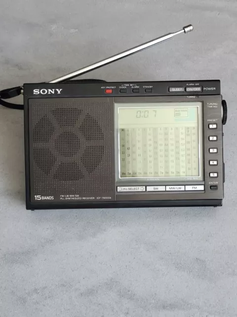 Sony ICF-7600 DA Radio w/strap w/antenna functional ||READ DESC , Works