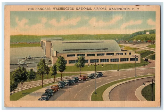 c1940's The Hangars Washington Airport Washington D.C Unposted Vintage Postcard